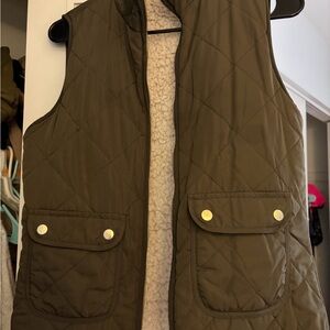 Cream Sherpa Vest - Women